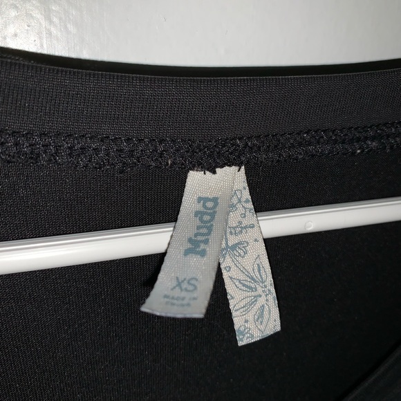 Charcoal knee length dress with lace up shoulders - Picture 3 of 4